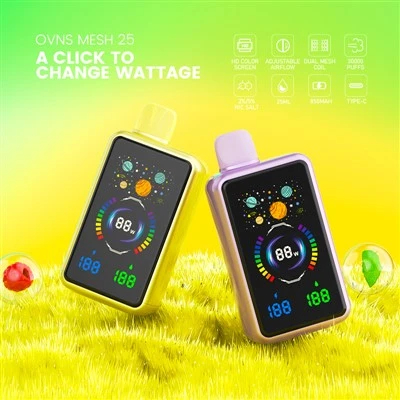 OVNS Mesh25 pantalla completa 30000 puffs 50mg nic recarregable vape